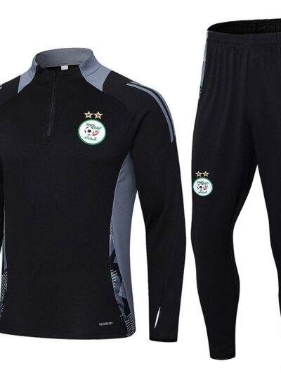 Algeria training gear black with white stripes