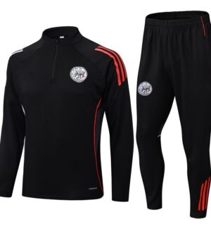 Ajax training tracksuit black grey detail