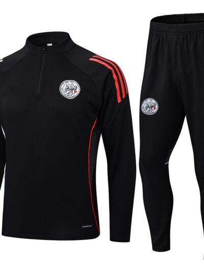 Ajax training tracksuit black grey detail