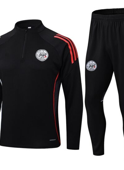 Ajax training tracksuit black grey detail