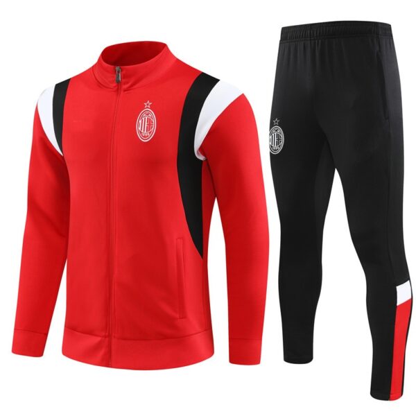 Red black pattern AC Milan Training Tracksuit training gear