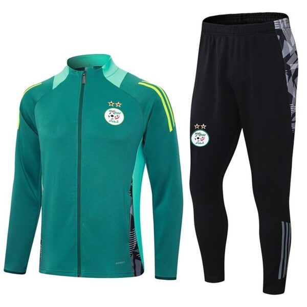 Sleek black grey Algeria National Team Training Suit