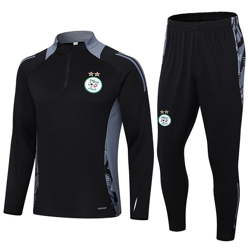 Algeria training gear black with white stripes
