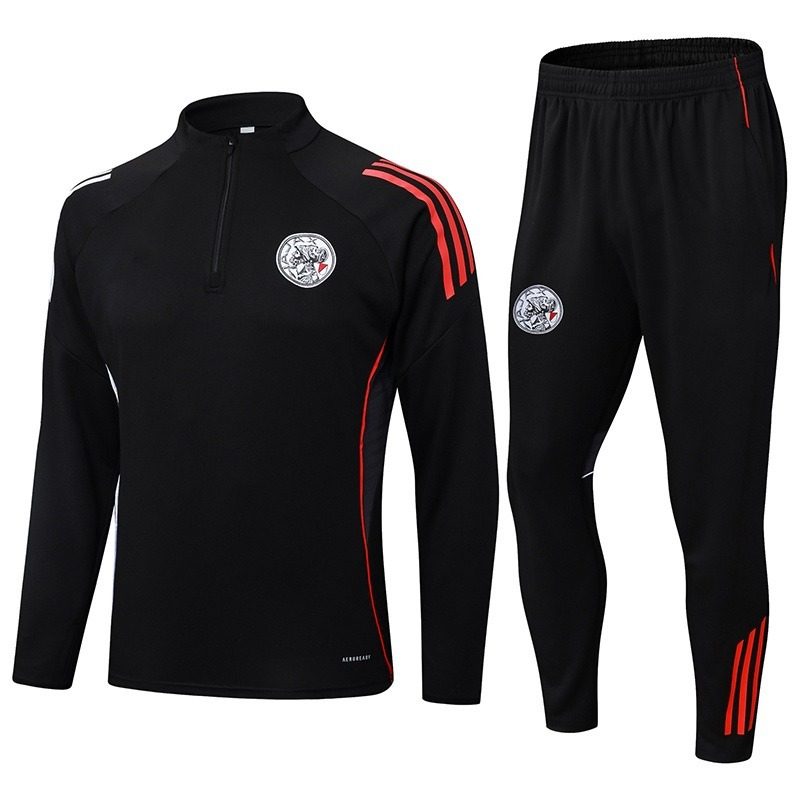 Ajax training tracksuit black grey detail