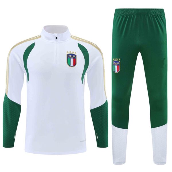 Italy soccer tracksuit green white 1:1 quality
